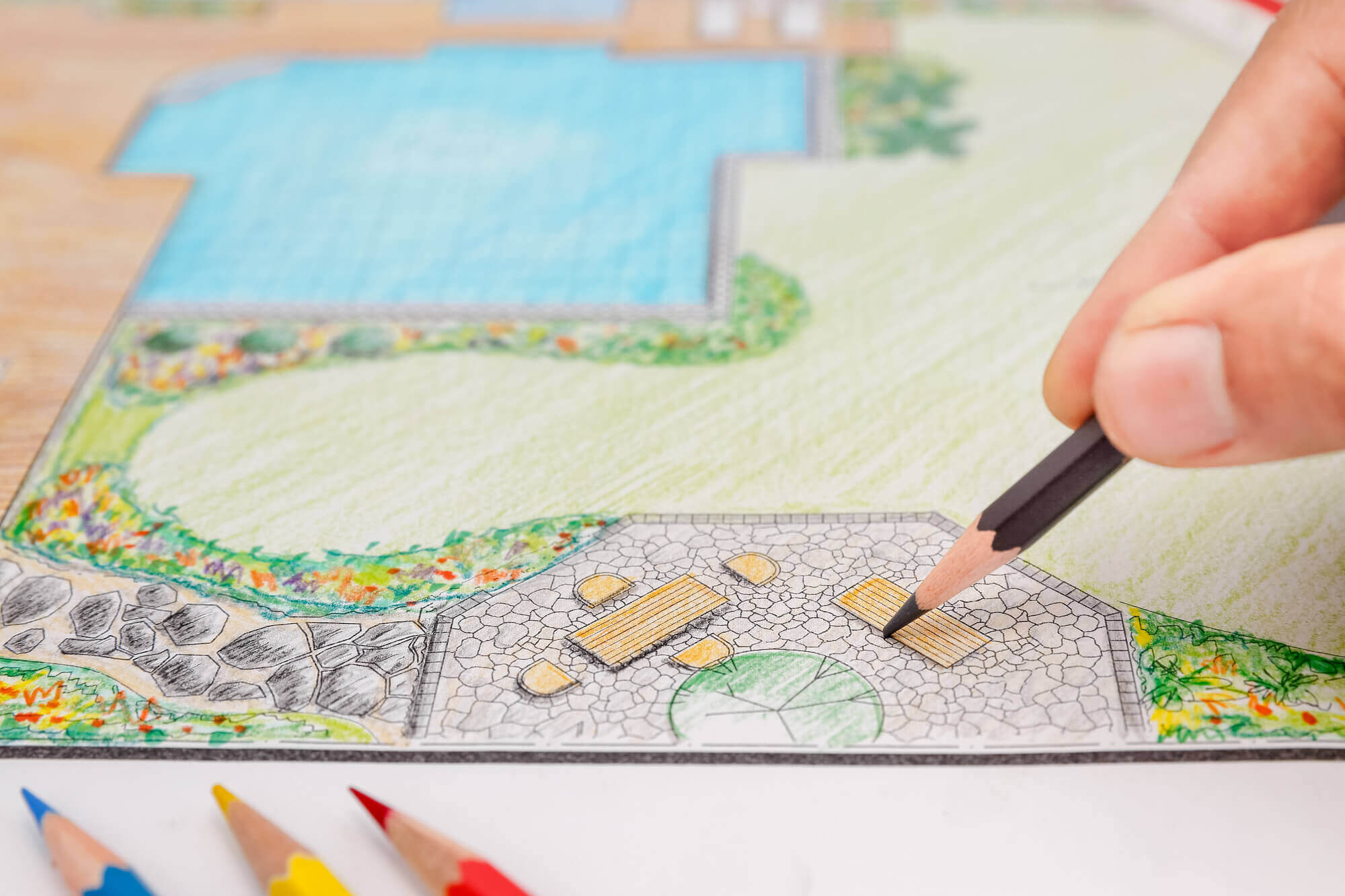 自宅のお庭にプールを作る手順